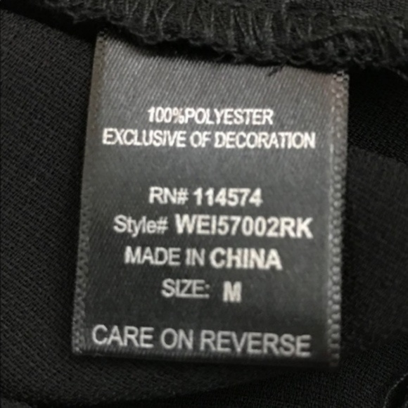 Nordstrom Bellatrix Embellished Black Top Size M - Picture 5 of 5